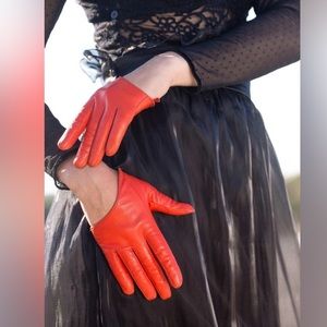 Leather Half Gloves